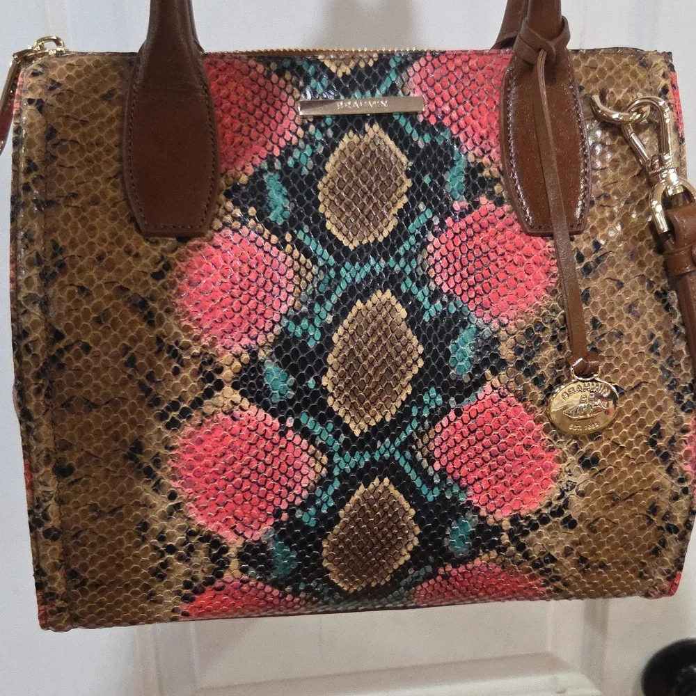 🤎▪️Brahmin ▪️Small Caroline Multi Caladesi Leather Satchel